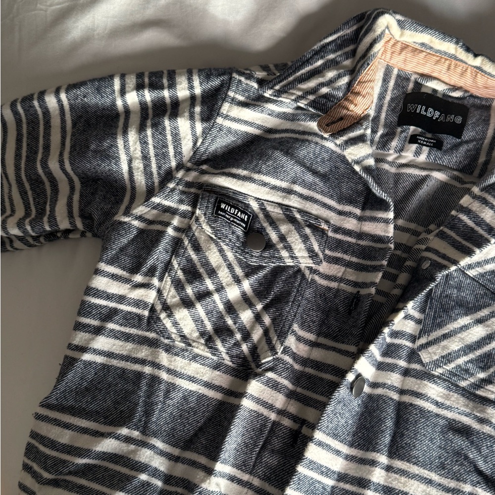 Wildfang Navy and White Striped jacket